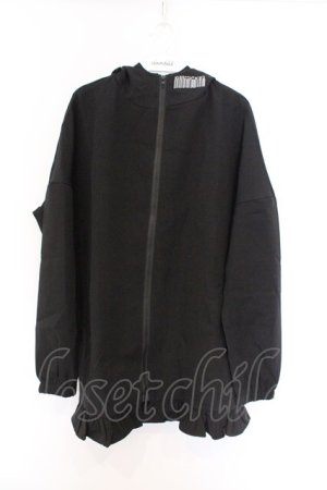 画像: NieR Clothing / 裾フリルZIP OUTER【DESIGN刺繍】パーカー  ブラック O-26-03-14-1008-PU-TO-IG-OS