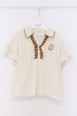 画像1: axes femme / ネコ刺繍ポロシャツ M アイボリー O-26-03-14-1084-AX-TO-IG-OS (1)