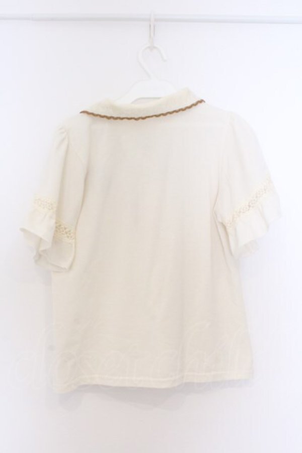 画像3: axes femme / ネコ刺繍ポロシャツ M アイボリー O-26-03-14-1084-AX-TO-IG-OS (3)