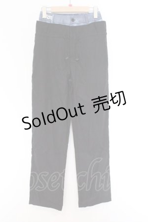 画像: NieR Clothing / レイヤードパンツ  ブラック×ブルー O-26-03-14-1010-PU-PA-IG-ZT484