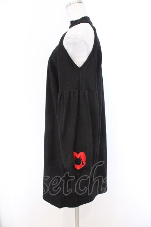 画像3: NieR Clothing / ワンショルワンピース  ブラック ハート刺繍 O-26-03-14-1001-PU-OP-IG-OS (3)