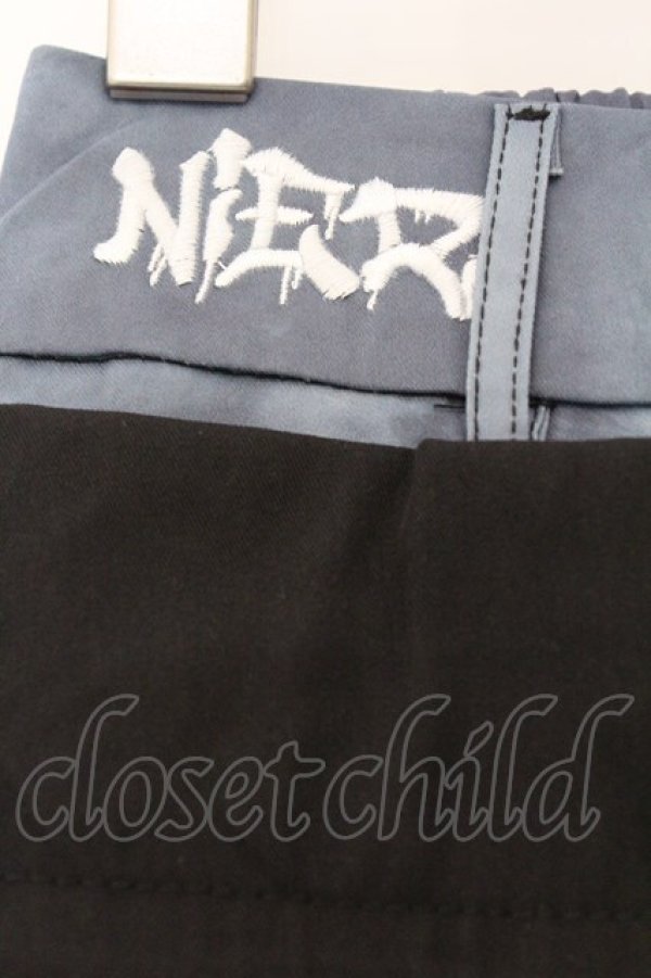 画像2: NieR Clothing / レイヤードパンツ  ブラック×ブルー O-26-03-14-1010-PU-PA-IG-OS (2)