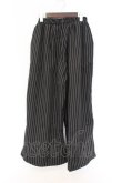 画像2: NieR Clothing / 防寒内側フリースSTRIPE WIDE PANTS パンツ  ブラック O-26-03-14-1012-PU-PA-IG-OS (2)