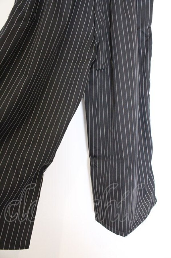 画像3: NieR Clothing / 防寒内側フリースSTRIPE WIDE PANTS パンツ  ブラック O-26-03-14-1012-PU-PA-IG-OS (3)