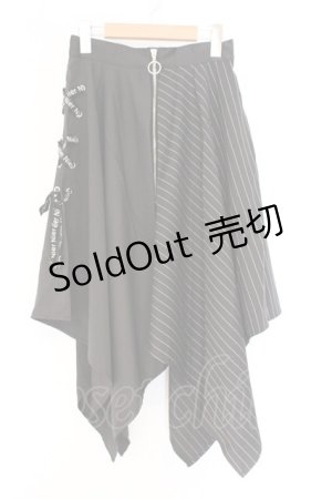 画像: NieR Clothing / ASYMMETRY TWO-TONE SKIRT スカート  ブラック O-26-03-14-1013-PU-SK-IG-OS