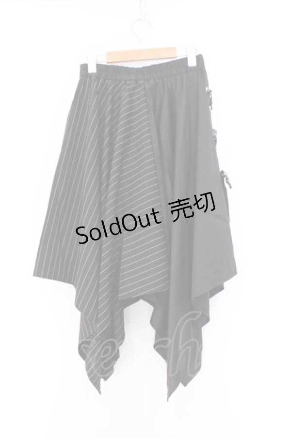 画像3: NieR Clothing / ASYMMETRY TWO-TONE SKIRT スカート  ブラック O-26-03-14-1013-PU-SK-IG-OS (3)