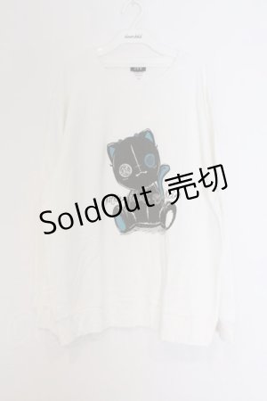 画像: NieR Clothing / プリントトレーナー 2XL ホワイト×シエル O-26-03-14-1002-PU-TO-OW-OS