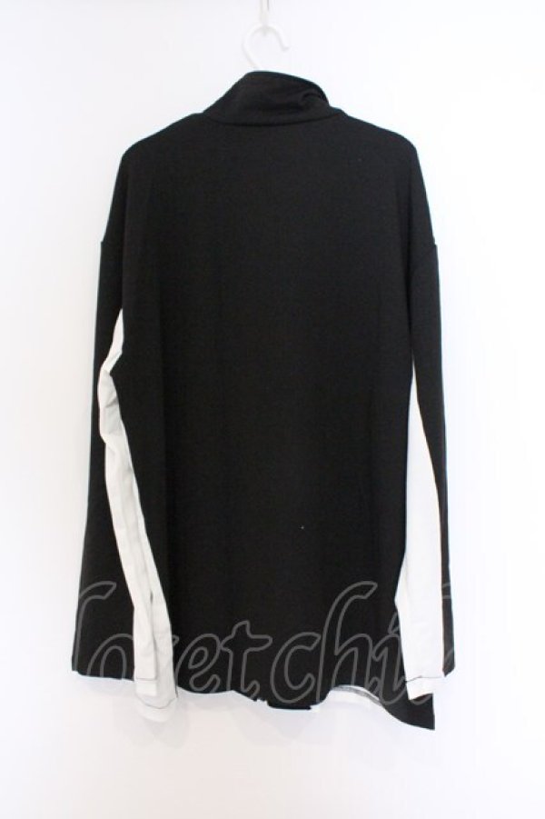 画像3: NieR Clothing / ハイネックジップパーカー  ブラック×ホワイト O-26-03-14-1023-PU-TO-IG-OS (3)