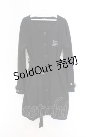 画像: NieR Clothing / 防寒裏起毛カーディガン  ブラック O-26-03-14-1024-PU-TO-IG-OS