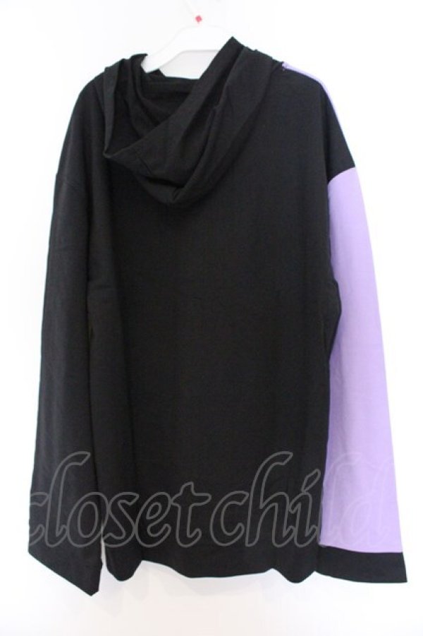 画像3: NieR Clothing / PURPLE×BLACKバイカラーカーディガン【CRY RABBIT】  パープル×ブラック O-26-03-14-1025-PU-TO-IG-OS (3)