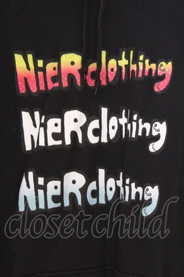 画像2: NieR Clothing / プリントパーカー 2XL ブラック O-26-03-14-1026-PU-TO-IG-OS (2)