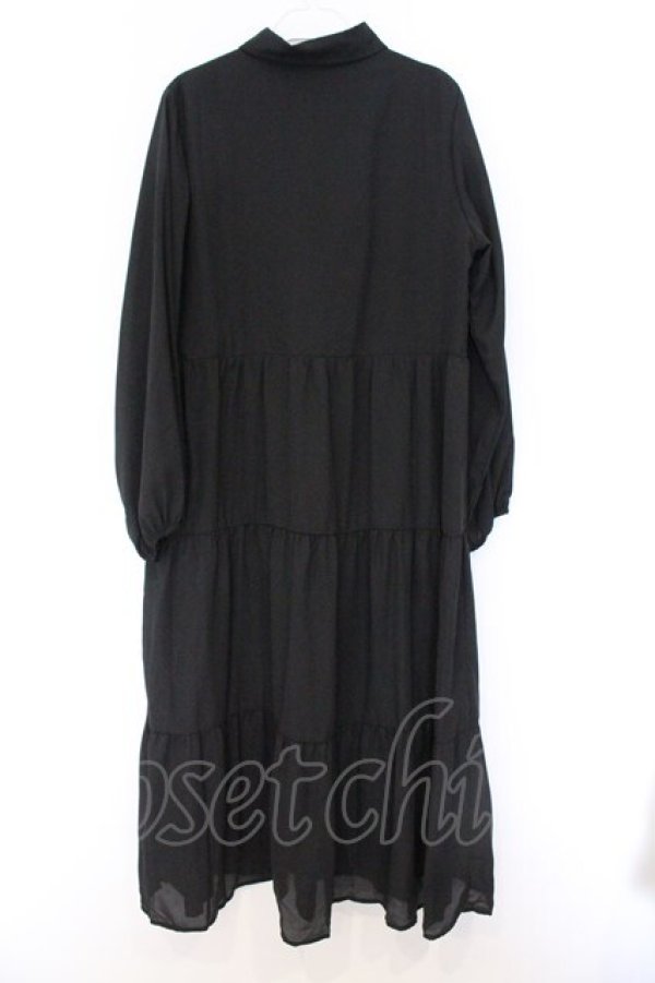 画像3: NieR Clothing / 刺繍ロングワンピース  ブラック O-26-03-14-1028-PU-JA-IG-OS (3)