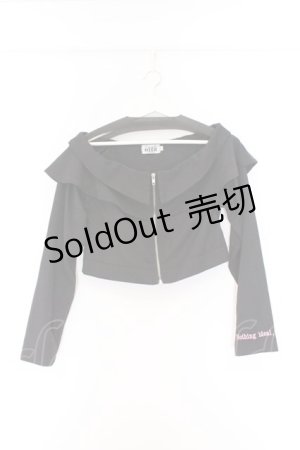 画像: NieR Clothing / オフショルZIPトップス  ブラック×ピンク O-26-03-14-1030-PU-TO-IG-OS