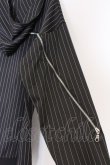 画像2: NieR Clothing / ストライプZIPラインパーカー  ブラック O-26-03-14-1031-PU-TO-IG-OS (2)