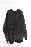 画像1: NieR Clothing / ストライプZIPラインパーカー  ブラック O-26-03-14-1032-PU-TO-IG-OS (1)