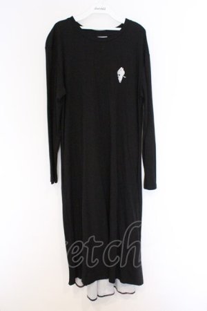 画像: NieR Clothing / BACK ROSEマキシ丈ワンピース  ブラック×アーティステックローズ柄 O-26-03-14-1033-PU-OP-IG-OS