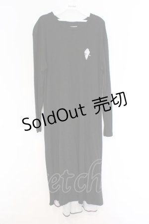 画像: NieR Clothing / BACK ROSEマキシ丈ワンピース  ブラック×アーティステックローズ柄 O-26-03-14-1033-PU-OP-IG-ZT497