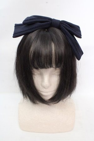 画像: Amavel / ブレードリボンカチューシャ  ネイビー O-26-03-14-053-CA-AC-OW-OS