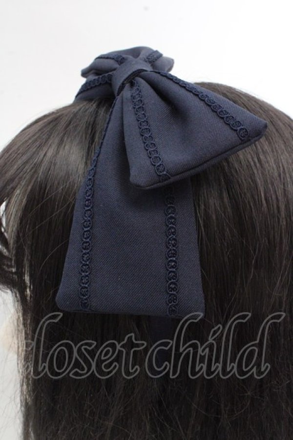 画像3: Amavel / ブレードリボンカチューシャ  ネイビー O-26-03-14-053-CA-AC-OW-OS (3)