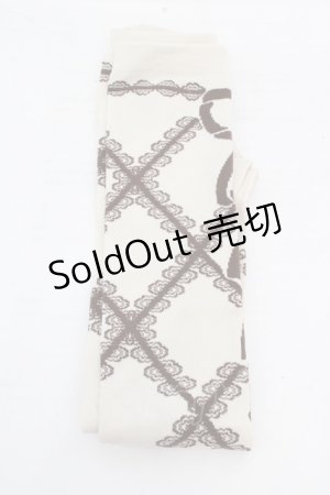 画像: metamorphose / Secret EDENオーバーニー  ベージュ×ブラウン O-26-03-14-058-ME-ZA-OW-OS