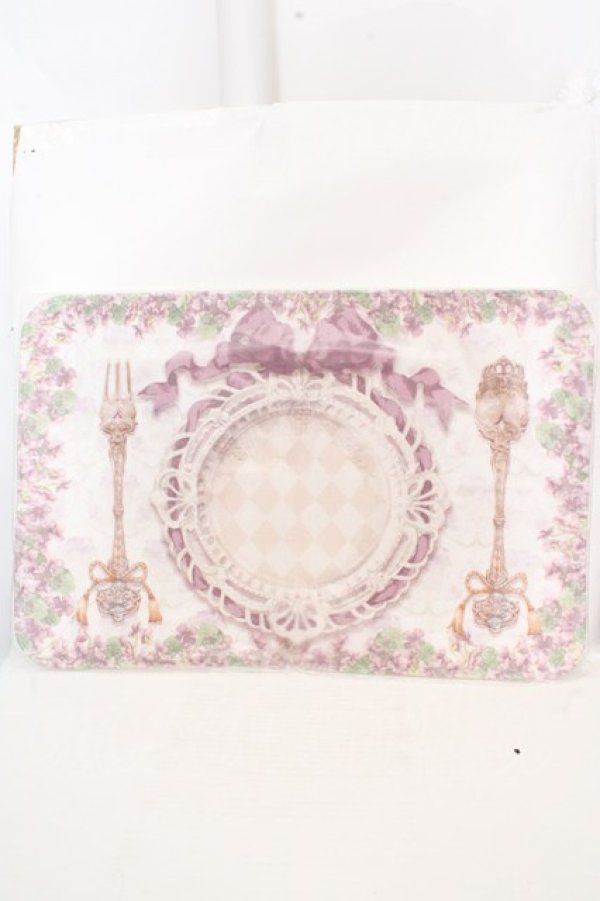 画像1: Enchantlic Enchantilly / フロアーマット  すみれの花園（アイボリー×バイオレット） O-26-03-14-059-LO-ZA-OW-OS (1)