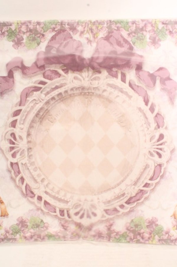 画像2: Enchantlic Enchantilly / フロアーマット  すみれの花園（アイボリー×バイオレット） O-26-03-14-059-LO-ZA-OW-OS (2)