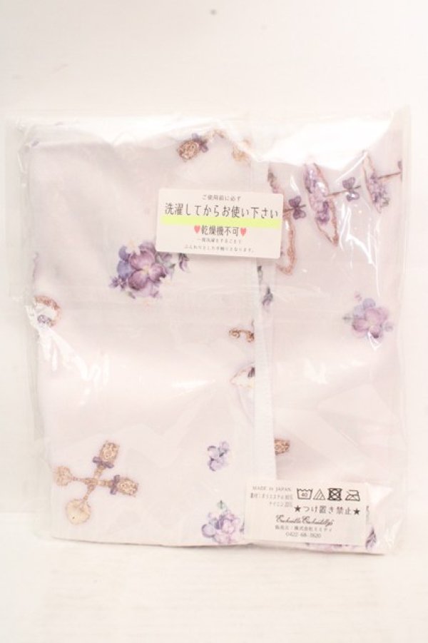 画像3: Enchantlic Enchantilly / 大判タオル  すみれのお茶会（シロ×バイオレット） O-26-03-14-064-LO-ZA-OW-OS (3)