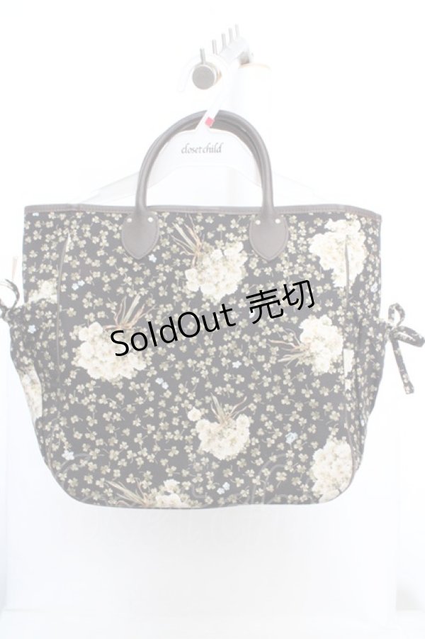 画像1: PINK HOUSE / しろつめ草バッグ  クロ O-26-03-14-007-LO-BG-IG-OS (1)