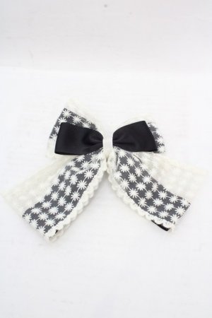 画像: m petit by misako / TT*AMリボンクリップ  クロ×シロレース O-26-03-14-077-LO-AC-OW-OS