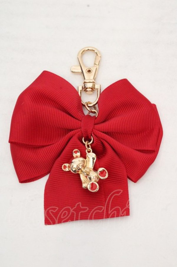 画像1: m petit by misako / AMくまバッグチャーム  アカ O-26-03-14-081-LO-ZA-OW-OS (1)