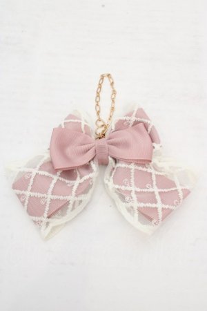 画像: m petit by misako / レースリボンバッグチャーム  ピンク O-26-03-14-082-LO-ZA-OW-OS