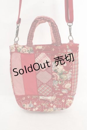 画像: PINK HOUSE / ブーケ柄パッチワークポシェット  アカ O-26-03-14-085-LO-BG-IG-OS
