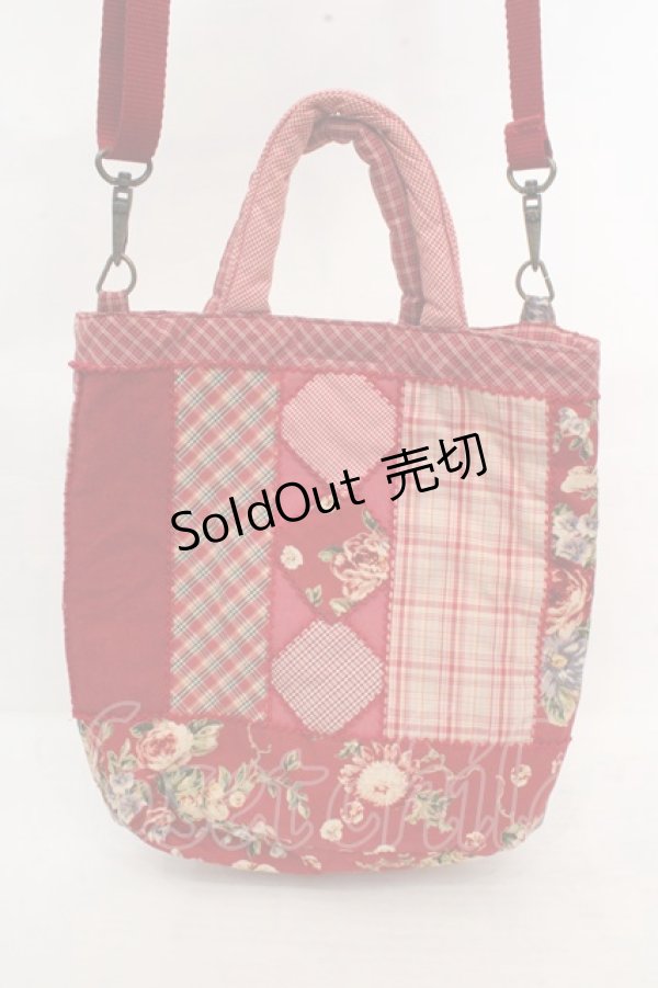 画像3: PINK HOUSE / ブーケ柄パッチワークポシェット  アカ O-26-03-14-085-LO-BG-IG-OS (3)