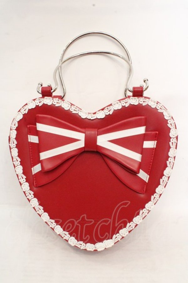 画像1: BABY,THE STARS SHINE BRIGHT / リボンハートBag  えんじ O-26-03-14-087-BA-BG-IG-OS (1)