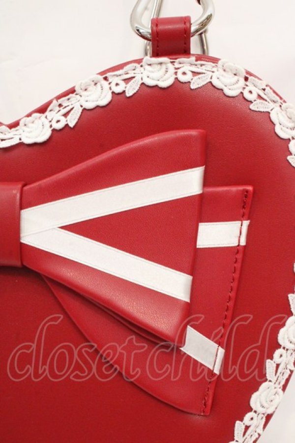 画像2: BABY,THE STARS SHINE BRIGHT / リボンハートBag  えんじ O-26-03-14-087-BA-BG-IG-OS (2)