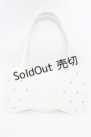 画像: Angelic Pretty / キルティング宝石リボンバッグ  オフ O-26-03-14-010-AP-BG-IG-OS