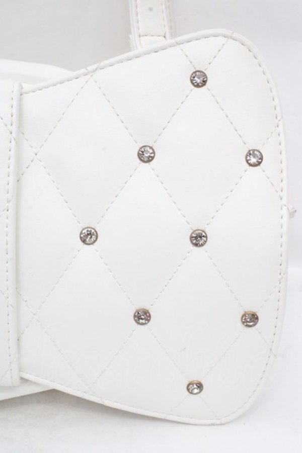 画像2: Angelic Pretty / キルティング宝石リボンバッグ  オフ O-26-03-14-010-AP-BG-IG-OS (2)