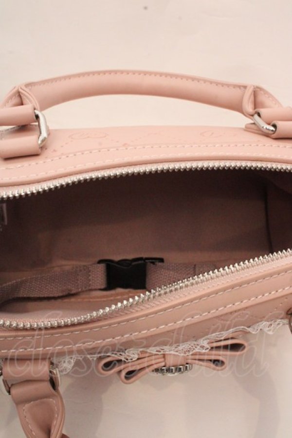 画像5: Alice Mashiro / MA*ゴウヒエンボスバッグ  ピンク O-26-03-14-012-PU-BG-IG-OS (5)