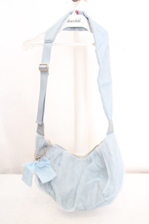 画像: m petit by misako / AMチュールリボンショルダーバッグ  サックス O-26-03-14-014-LO-BG-OW-OS