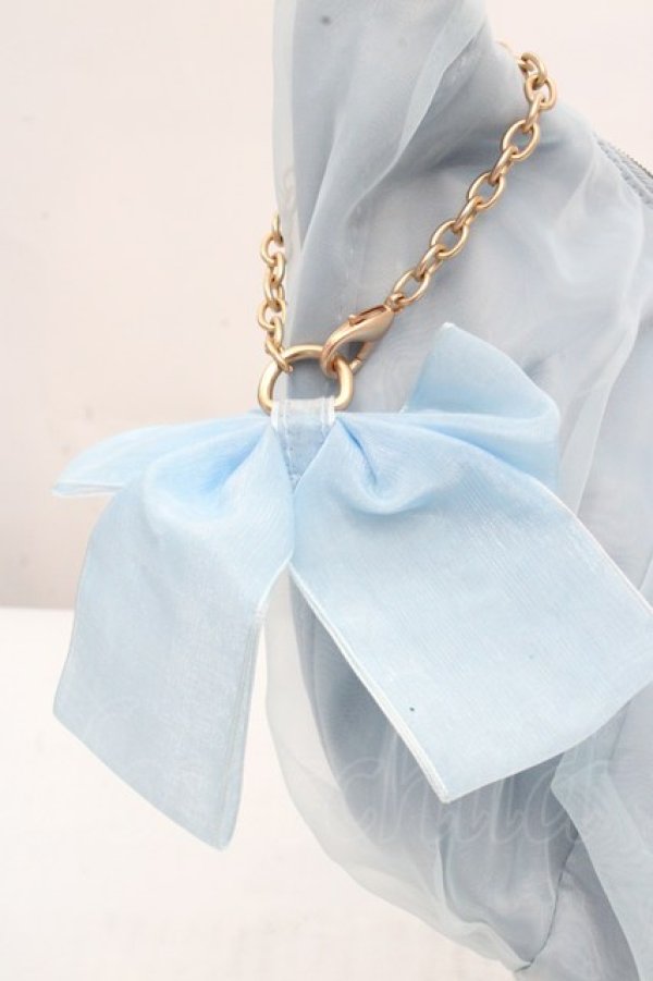 画像2: m petit by misako / AMチュールリボンショルダーバッグ  サックス O-26-03-14-014-LO-BG-OW-OS (2)