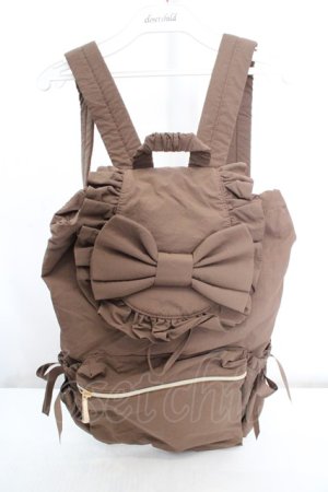 画像: m petit by misako / TT AM リボンフラップ リュックサック  ブラウン O-26-03-14-015-LO-BG-OW-OS