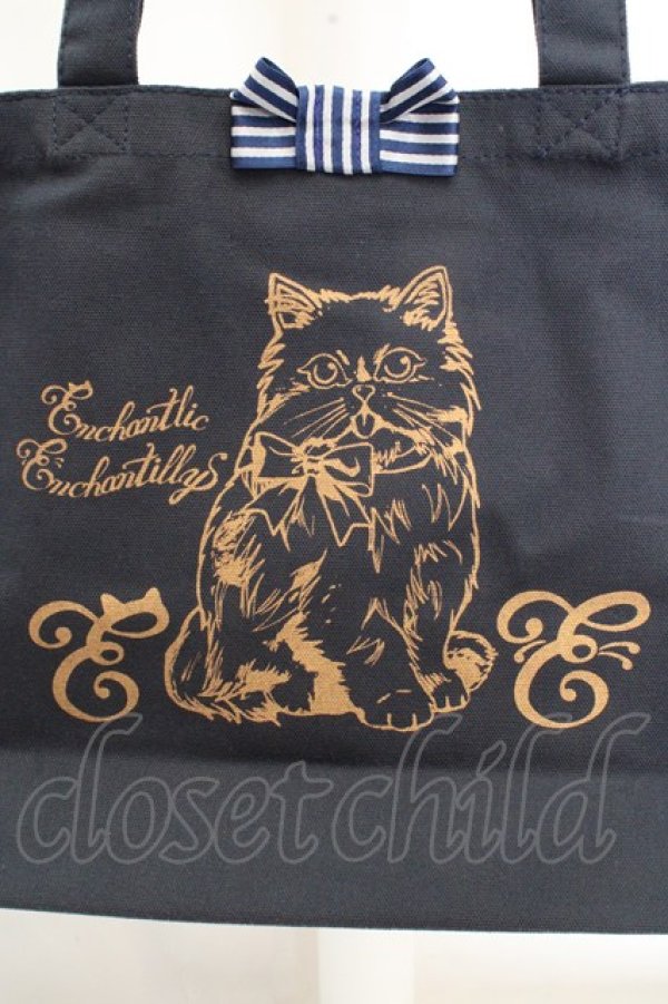 画像2: Enchantlic Enchantilly / おしゃま猫ちゃんトートbag  ブルー O-26-03-14-018-LO-BG-OW-OS (2)