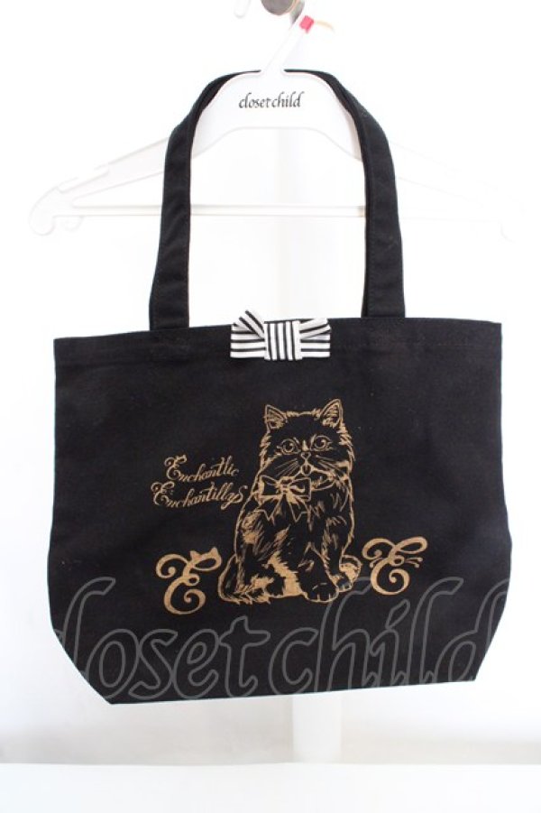 画像1: Enchantlic Enchantilly / おしゃま猫ちゃんトートbag  クロ O-26-03-14-019-LO-BG-OW-OS (1)