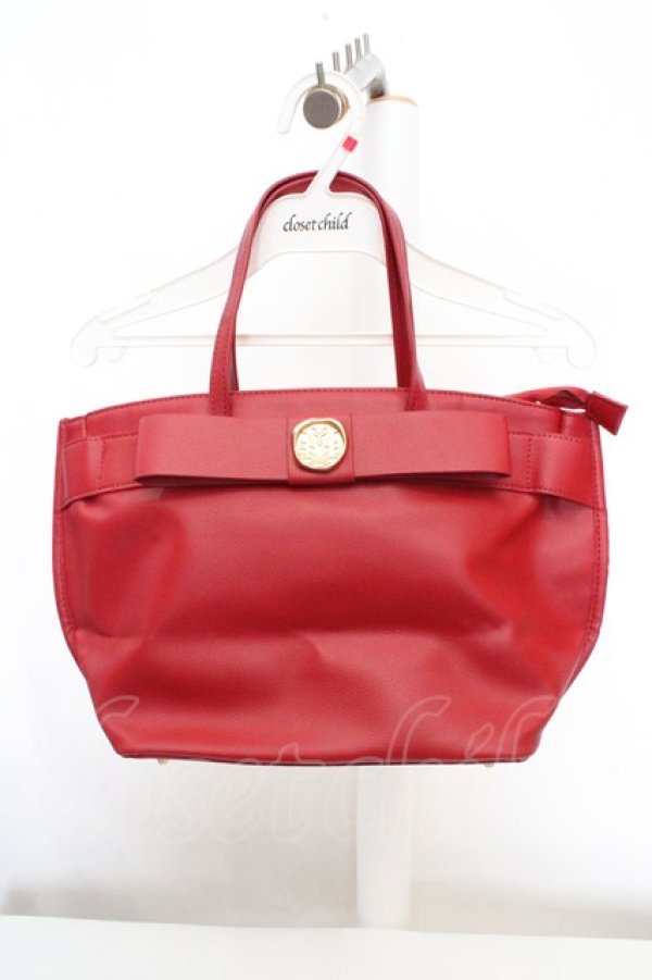 画像1: m petit by misako / AMリボン2wayバッグ  アカ O-26-03-14-021-LO-BG-OW-OS (1)