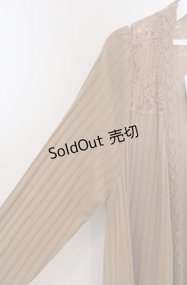 画像2: axes femme / 三つ編みデザインリブトッパー M キャメル O-26-03-16-041-AX-TO-IG-OS (2)