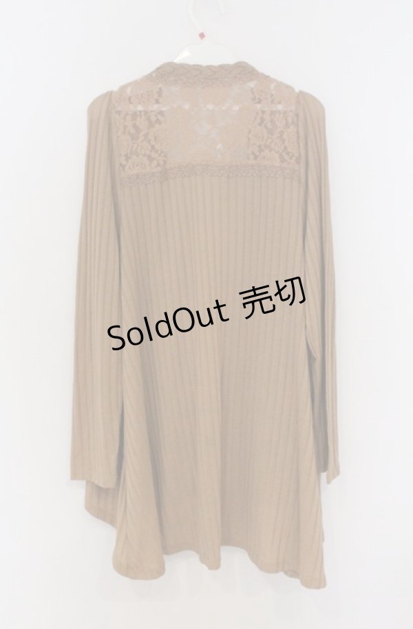 画像3: axes femme / 三つ編みデザインリブトッパー M キャメル O-26-03-16-041-AX-TO-IG-OS (3)