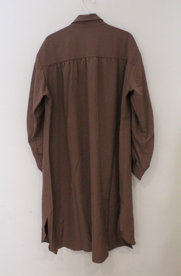 画像3: axes femme / 袖ドロストシャツワンピース M モカ O-26-03-16-047-AX-OP-IG-OS (3)