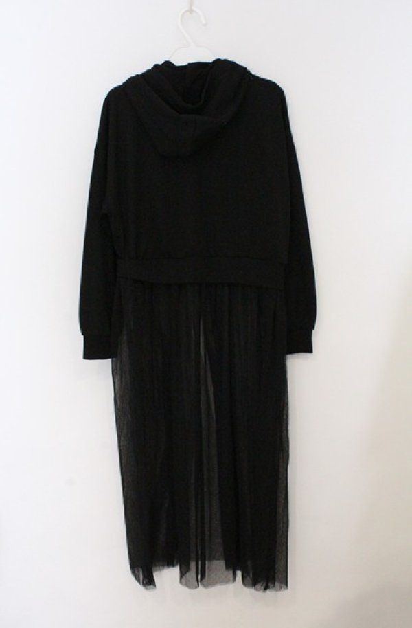 画像2: axes femme POETIQUE / チュールロングパーカー M クロ O-26-03-16-049-AX-OP-IG-OS (2)