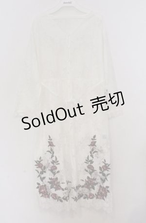 画像: axes femme NOSTALGIE / 裾刺繍ガウンワンピーズン M シロ O-26-03-16-063-AX-TO-IG-OS