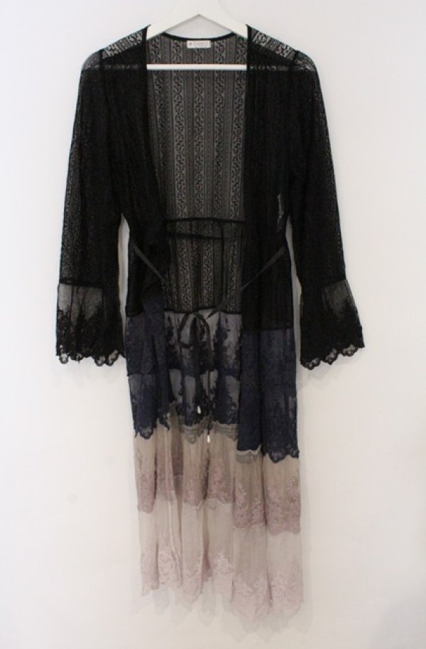 画像1: axes femme / グラデーションレースガウン  ネイビー系 O-26-03-16-065-AX-TO-IG-OS (1)